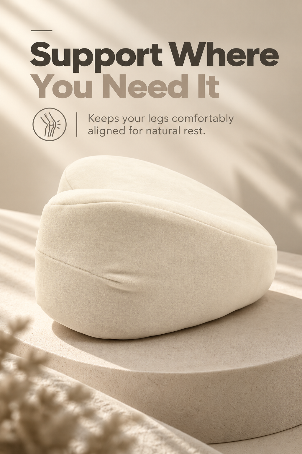 Orthopedic Memory Foam Knee Pillow for Pain Relief Relaxer