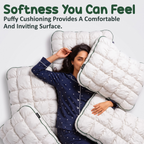 Orthopedic Memory Foam Plush Pod Pillow For Side, Back & Stomach Sleepers Relaxer