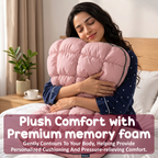 Orthopedic Memory Foam Plush Pod Pillow For Side, Back & Stomach Sleepers Relaxer