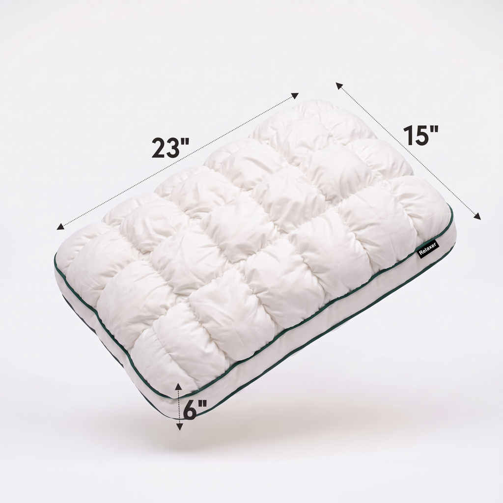 Orthopedic Memory Foam Plush Pod Pillow For Side, Back & Stomach Sleepers Relaxer