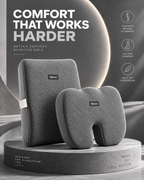 Orthopedic Memory Foam Seat & Back Cushion Set Relaxer