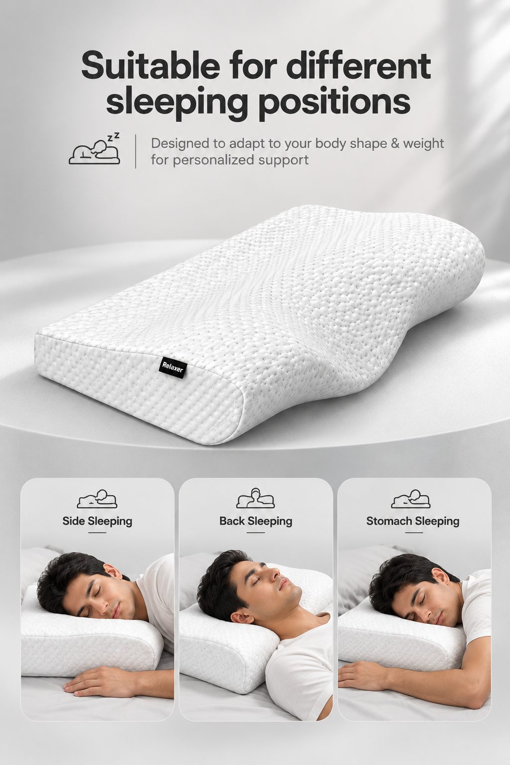 Orthopedic Neck Shoulder Plus Pillow for Pain Relief Relaxer