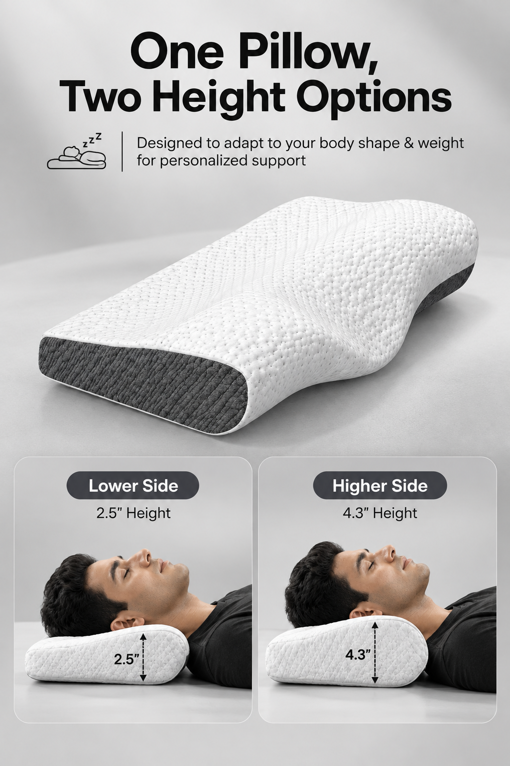 Orthopedic Neck Shoulder Plus Pillow for Pain Relief Relaxer
