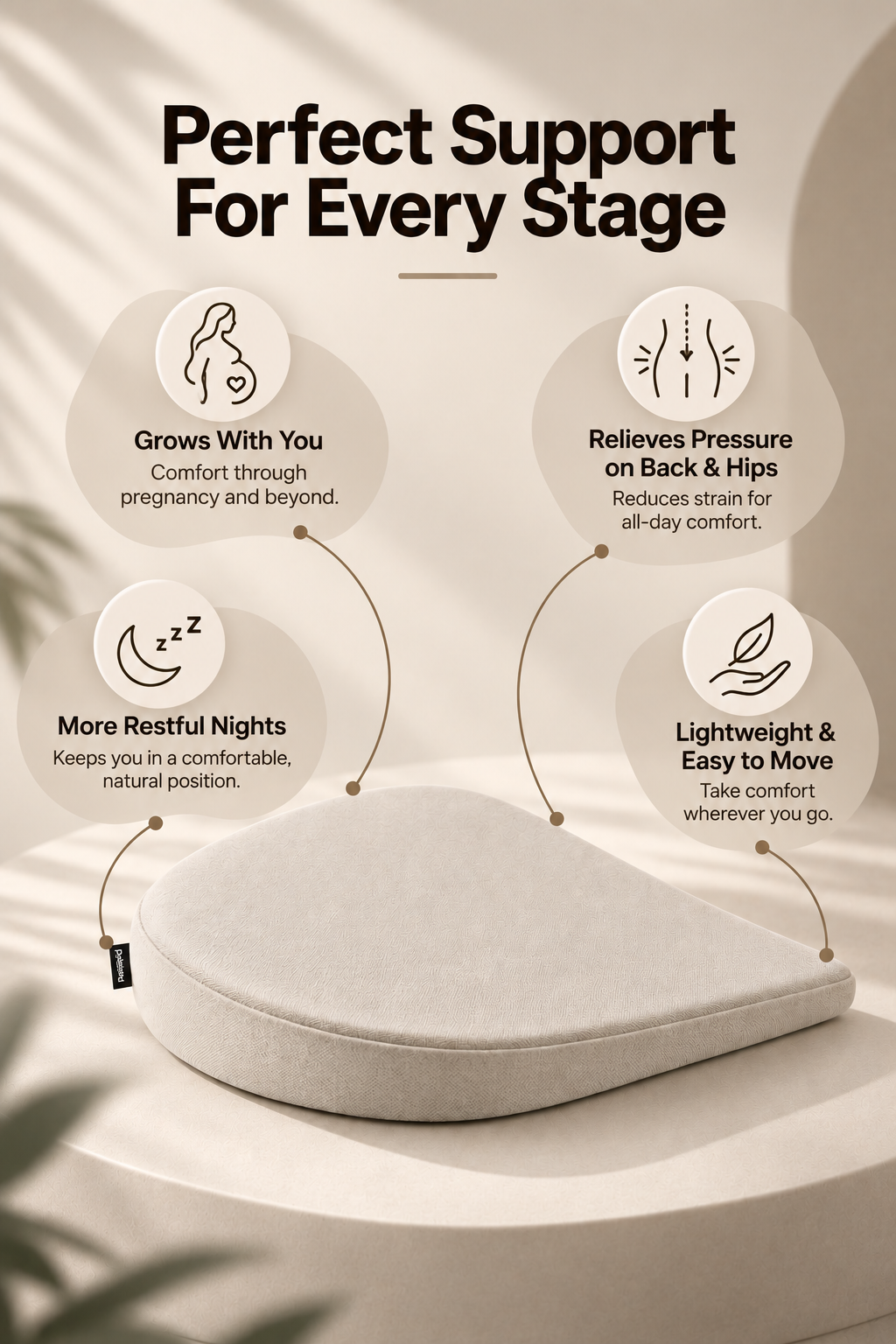 Orthopedic Pregnancy Relief Pillow for Maternity Comfort Relaxer