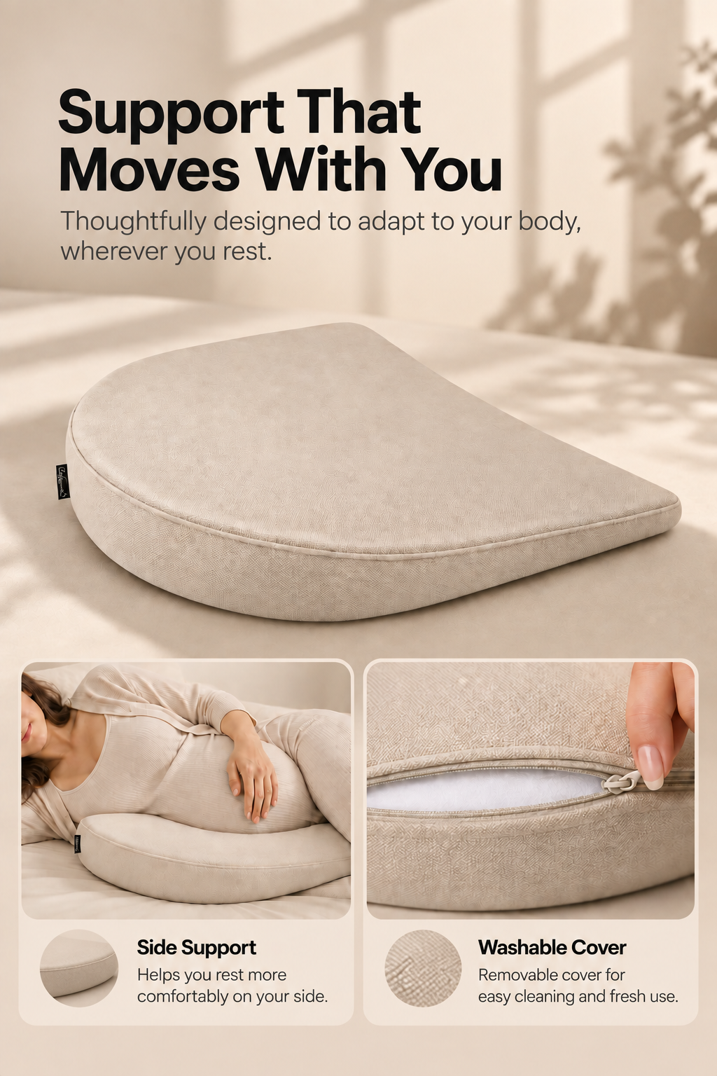 Orthopedic Pregnancy Relief Pillow for Maternity Comfort Relaxer