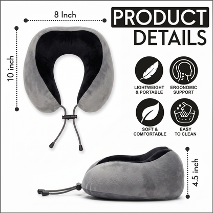 Relaxer Travel Neck Pillow - Grey - Image 2