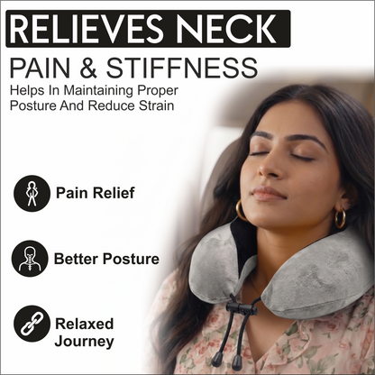 Relaxer Travel Neck Pillow - Grey - Image 4