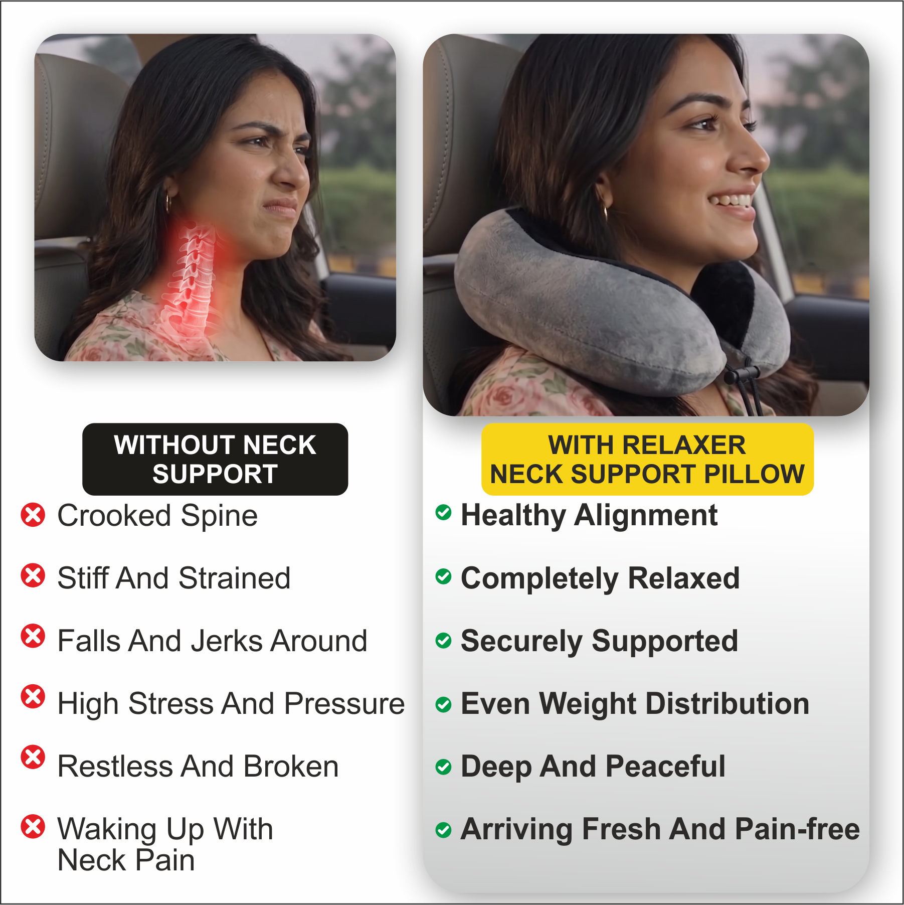 Relaxer Travel Neck Pillow - Grey - Image 7