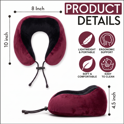 Relaxer Travel Neck Pillow - Wine - Image 2