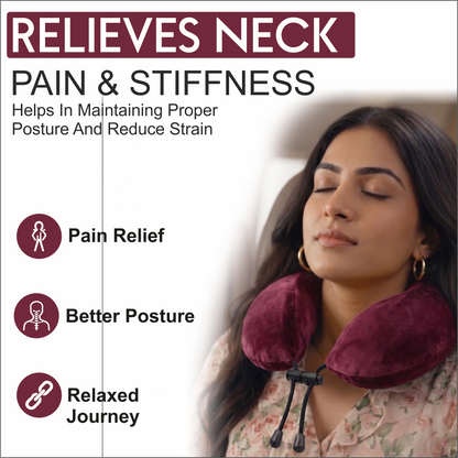 Relaxer Travel Neck Pillow - Wine - Image 4