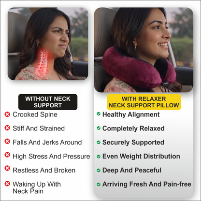 Relaxer Travel Neck Pillow - Wine - Image 7