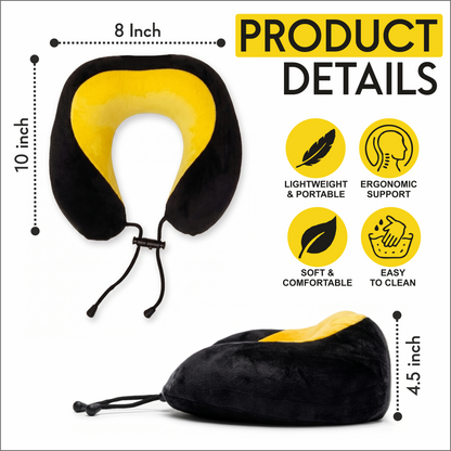 Relaxer Travel Neck Pillow - Yellow - Image 2