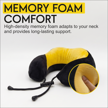 Relaxer Travel Neck Pillow - Yellow - Image 5