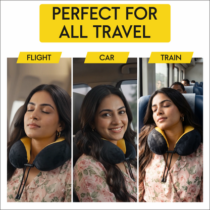 Relaxer Travel Neck Pillow - Yellow - Image 6