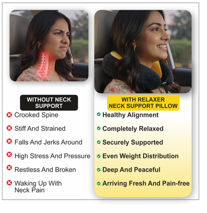 Relaxer Travel Neck Pillow - Yellow - Image 7