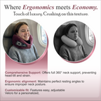 360° Adjustable Travel Neck Pillow with Chin Support