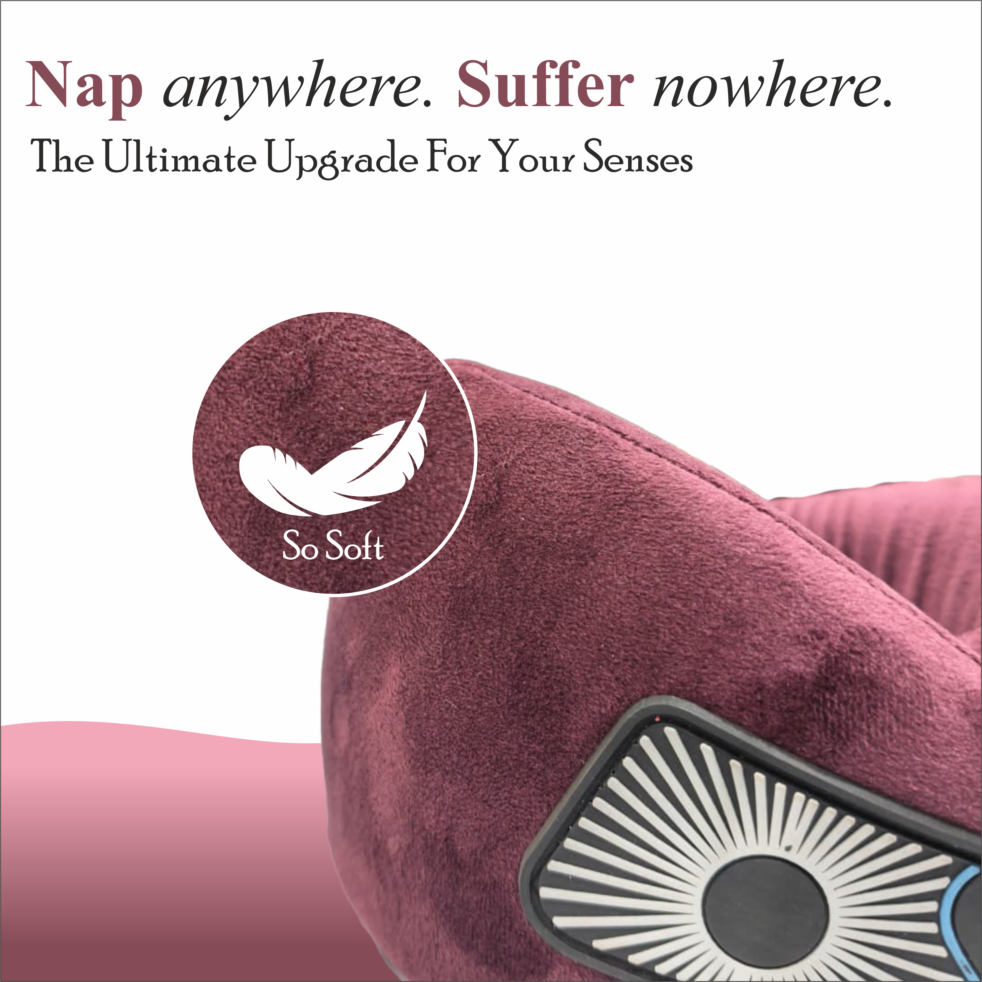 360° Adjustable Travel Neck Pillow with Chin Support