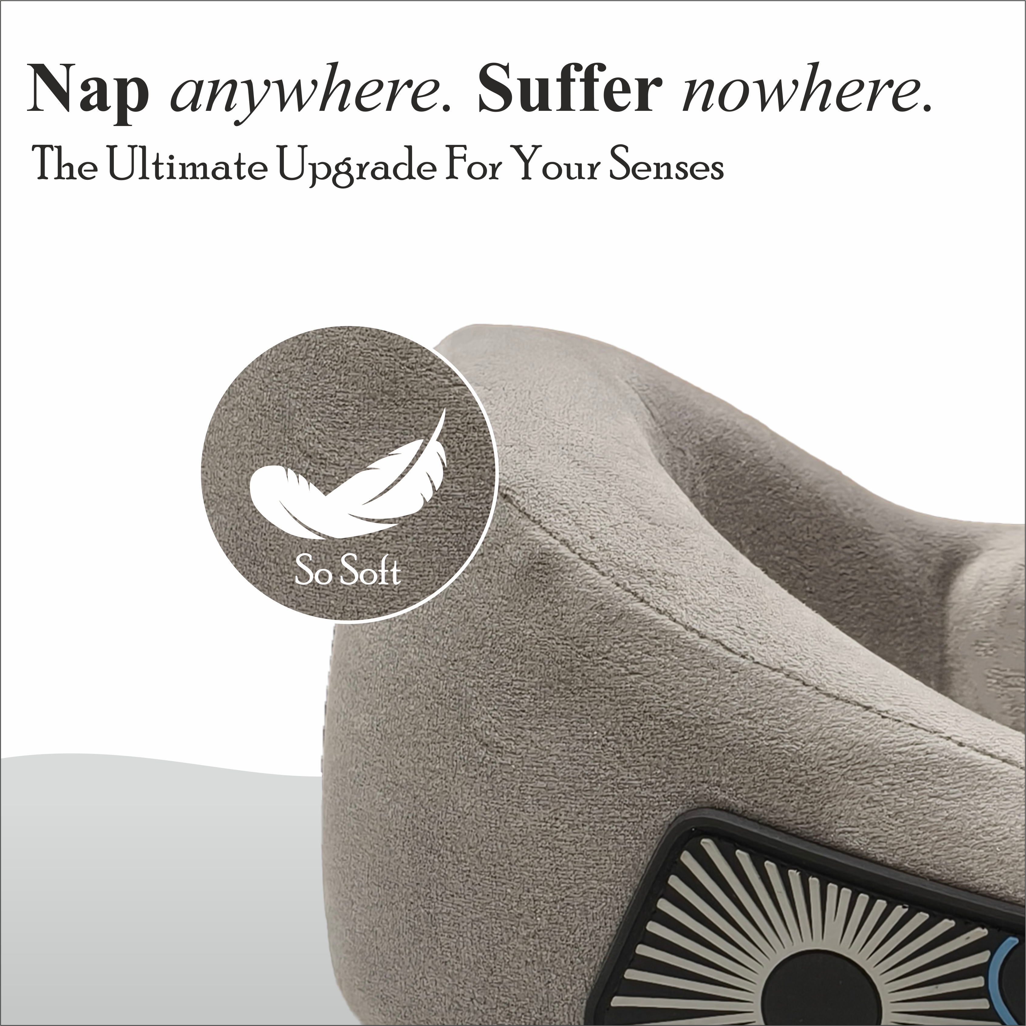 360° Adjustable Travel Neck Pillow with Chin Support