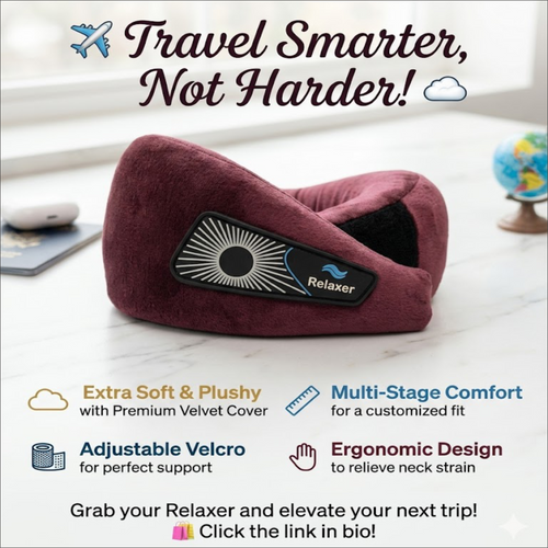 360° Adjustable Travel Neck Pillow with Chin Support