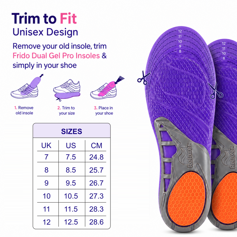 Max Performance Sports InsolesBest For: Running, cross-training, hiking, and high-impact sports.Material: High-density memory foam combined with ergonomic silicone.Feature: Targeted heel protection for explosive, pain-free movements.
