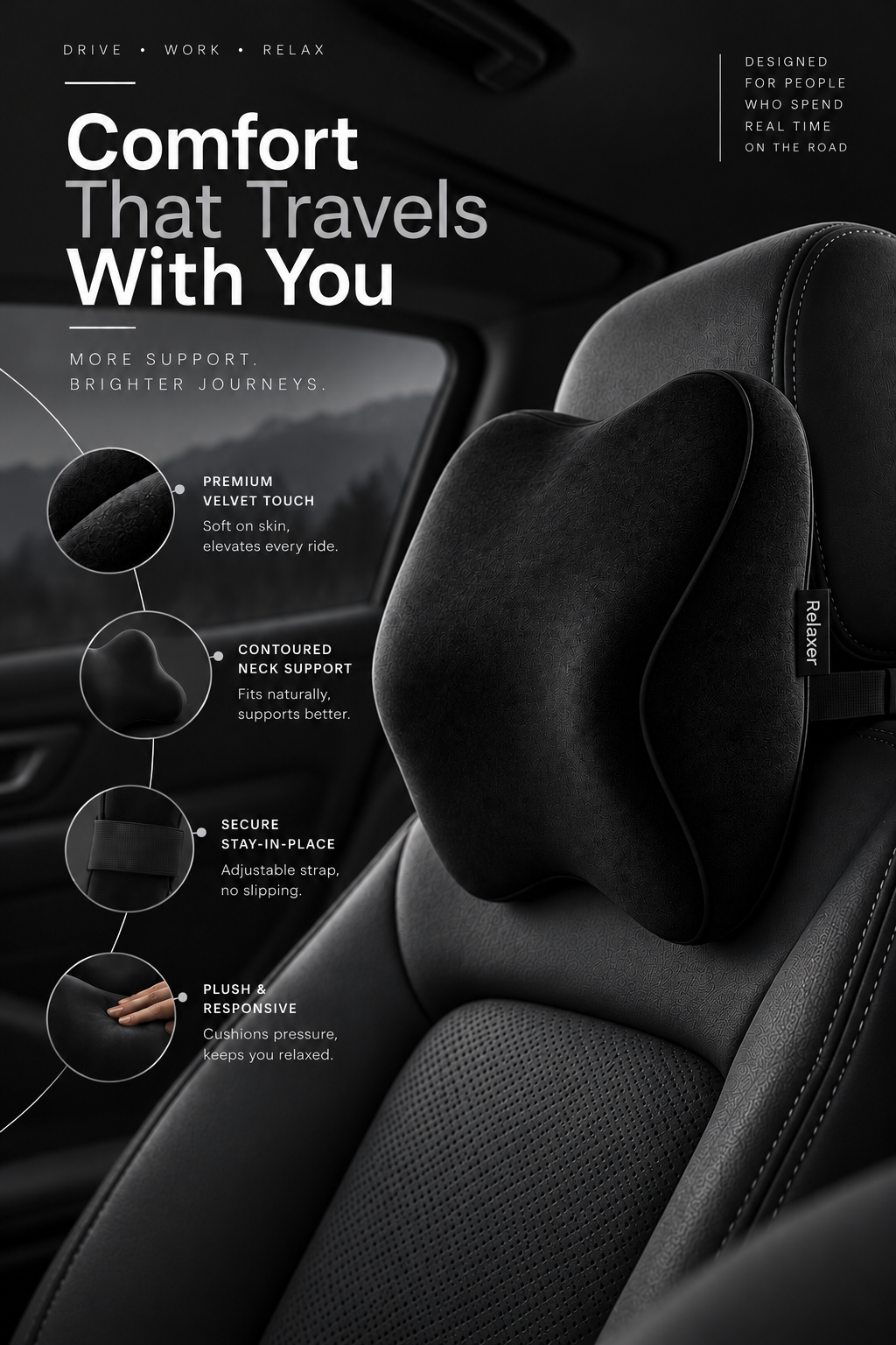 Ultimate Car Head Rest for Neck Support & Comfort Relaxer