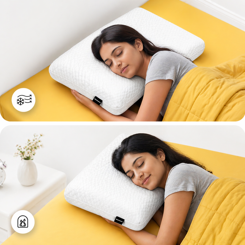 Best For: Relief from neck strain, improved sleep posture, and all-night cooling.