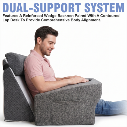 Relaxer Bed Wedge Pillow & Orthopedic Lap Desk Set