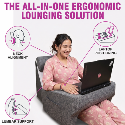 Relaxer Bed Wedge Pillow & Orthopedic Lap Desk Set