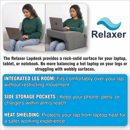 Relaxer Orthopedic Lap Desk Pillow Combo