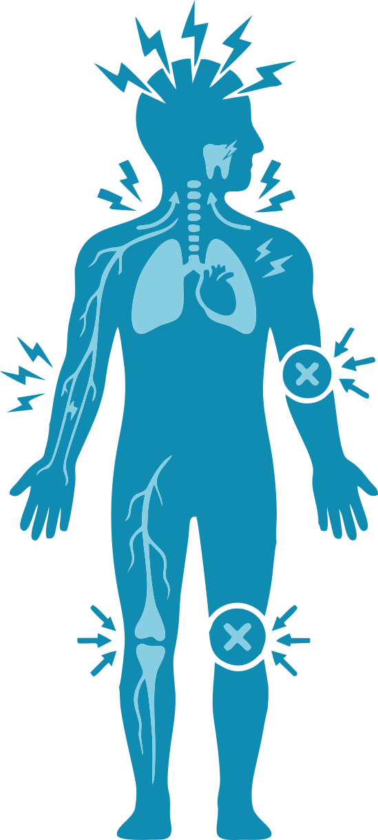 Products across 8 pain categories