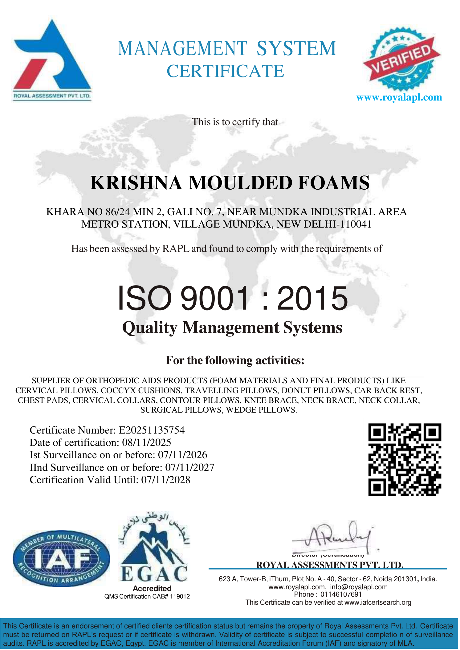 ISO 9001 Certificate